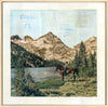 Rocky Mountain Cowgirl, 24" x 24" Framed