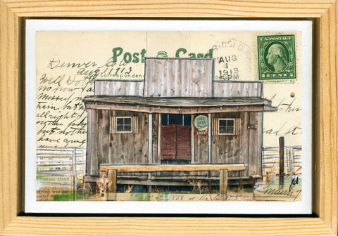 Saloon, 4" x 6" framed to 5x7