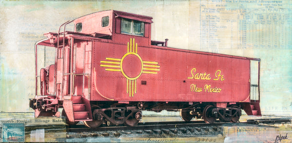 Santa Fe Caboose, 6" x 12"