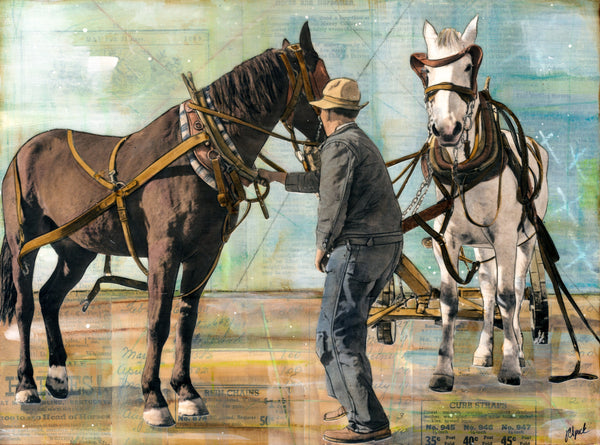 Shared Weight, Shared Pull, 12" x 9"