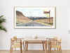 5 Miles and to the Right, 24" x 48" Framed