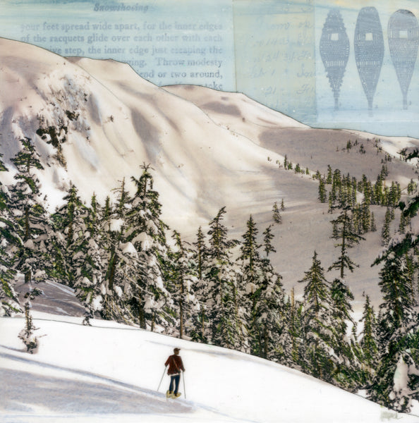 Sunrise Snowshoe, 8" x 8"