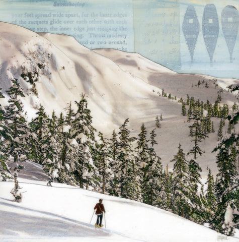 Sunrise Snowshoe, 8" x 8"