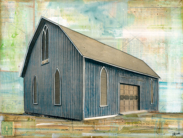 The Sunday Barn, 9" x 12"