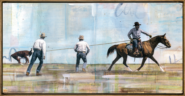 The Takedown, 18" x 36" Framed