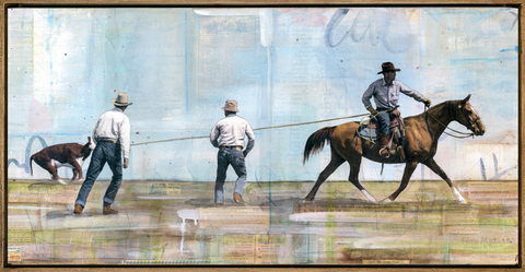 The Takedown, 18" x 36" Framed