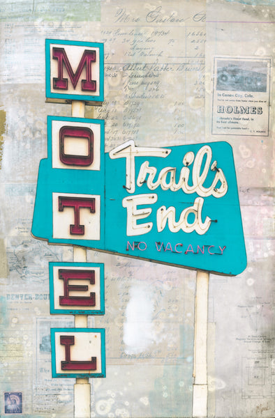 Trails End Motel, 18" x 12"
