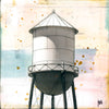 Water Tower IV, 4" x 4"