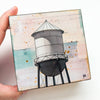 Water Tower IV, 4" x 4"