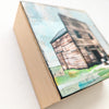 Western Town, 4" x 4"