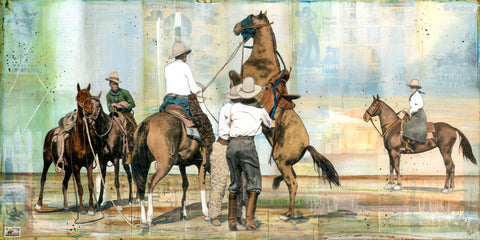 Wild on the Rodeo Grounds, 24" x 48" Framed