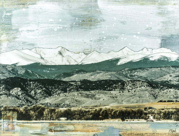 Winter Layers, 9" x 12" framed to 10x13