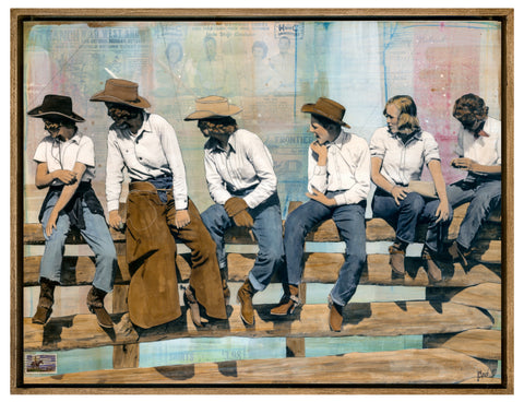 Young Wranglers, 18" x 24" Framed