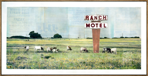 C'mon Down to the Ranch, 24x48" Framed