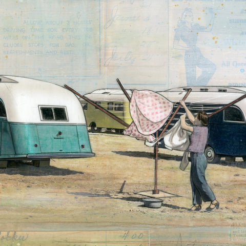 Camp Laundry, 6" x 12"