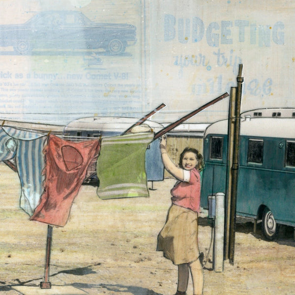 Camp Laundry, 6" x 12"