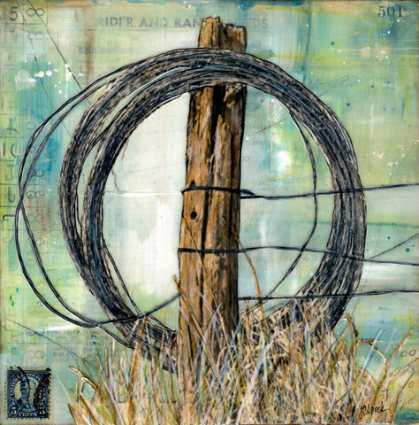 End of the Open Range, 8" x 8"