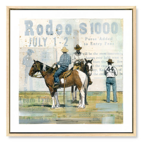 Meet me at the Rodeo, 48" x 48" Framed Installation