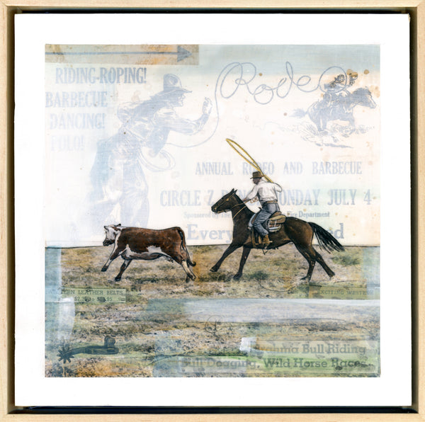 Meet me at the Rodeo #7, 12" x 12" Framed