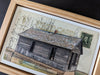 Shell of a Home Postcard, 4" x 6" framed to 5x7