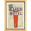 Ranch Motel, 4" x 6" framed to 5x7