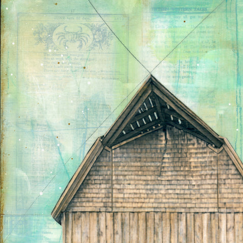 Pioneer Barn, 18" x 18"