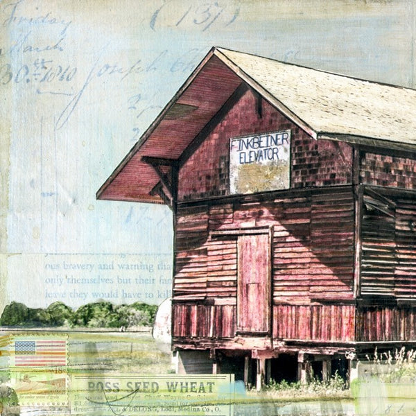 Red Elevator, 6" x 18"