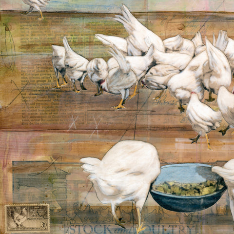 Scattering Grains, 18" x 18"