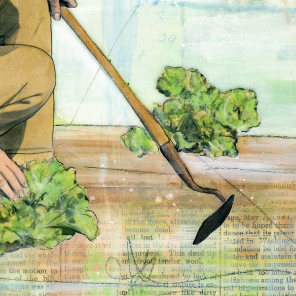 Spring Greens, 8" x 8"