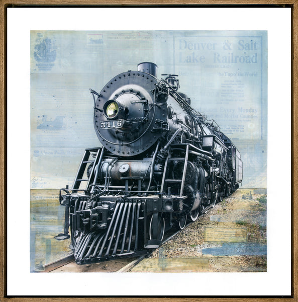 Steam 3416, 24" x 24" Framed