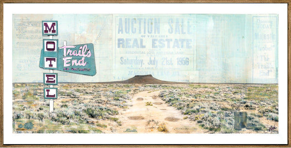 The Trail Ends Here, 12" x 24" Framed