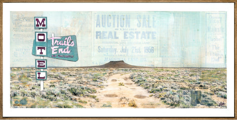 The Trail Ends Here, 12" x 24" Framed