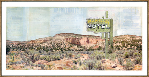 To the Desert, Westward Ho! 24" x 48" Framed