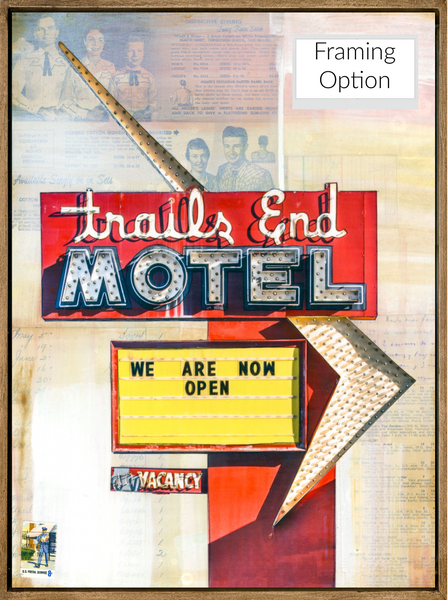 Trails End Motel III, 16" x 12"