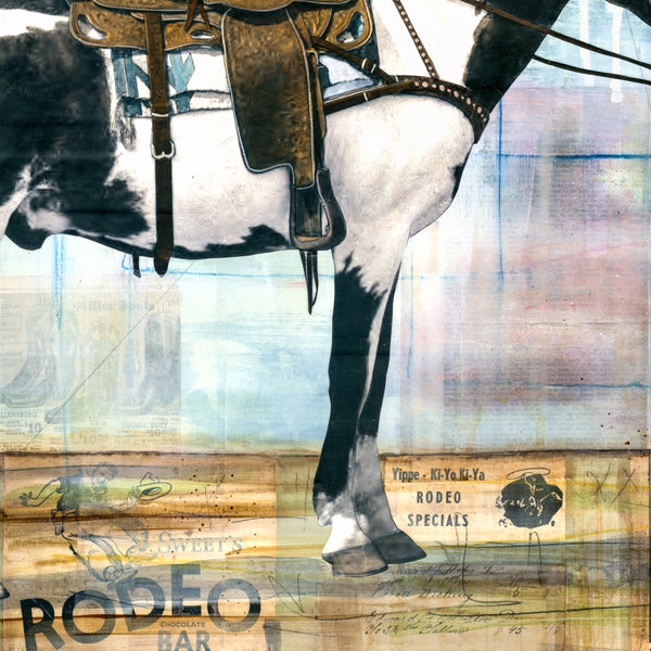 Trick Rider, 36" x 36" Framed