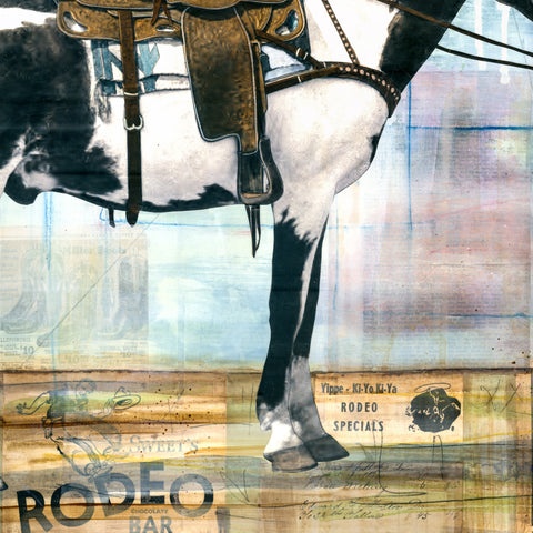 Trick Rider, 36" x 36" Framed