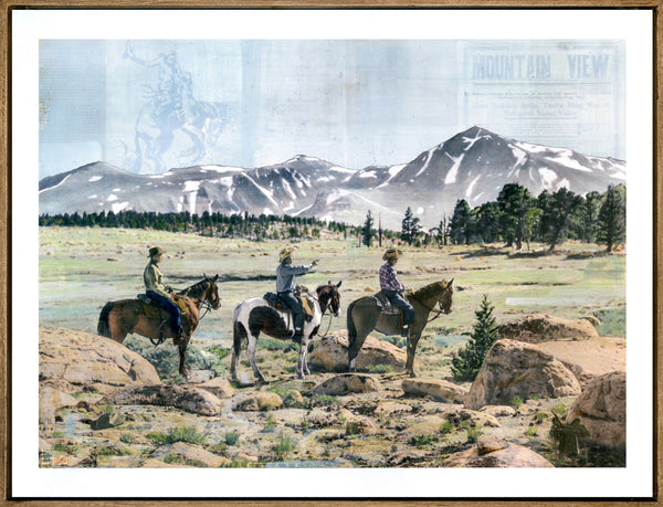The Western Horsemen, 30" x 40" Framed