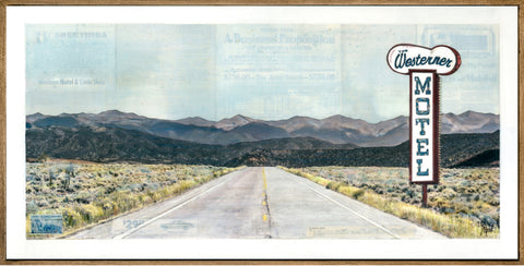 Hang up your Boots at the Westerner, 12" x 24" Framed