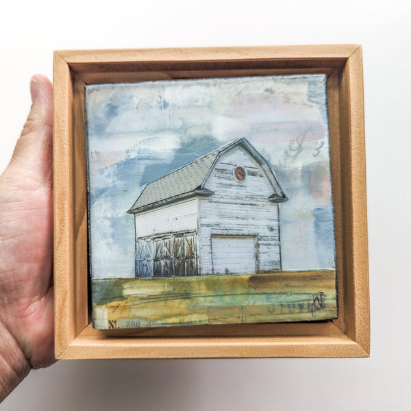 Standing Tall, 4" x 4" framed to 5x5