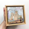 Adobe Church, 4" x 4" framed to 5x5