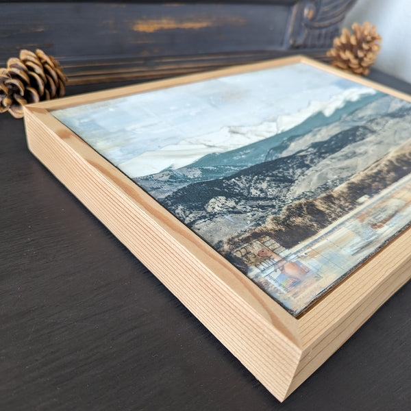 Winter Layers, 9" x 12" framed to 10x13