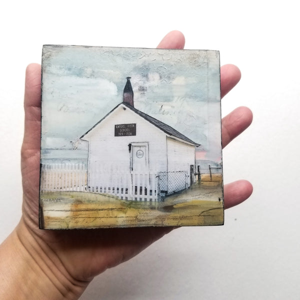 Lil' Schoolhouse, 4" x 4"