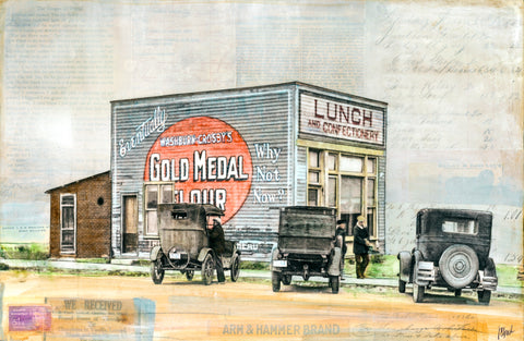 1930s Lunch Stop, 12" x 18"