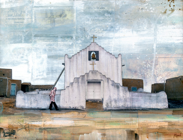 Taos Pueblo Church, 12" x 16"