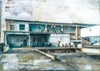 Back Dock, 5" x 7" (Framed)