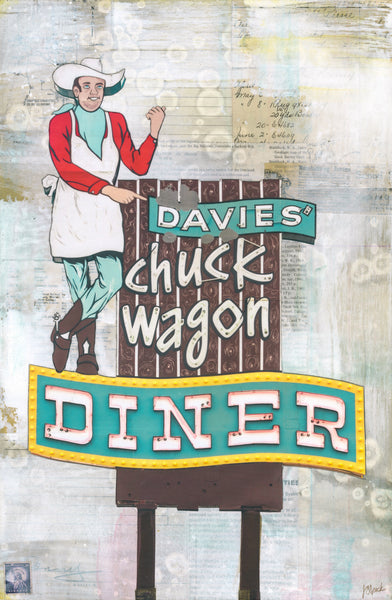 Chuck Wagon Diner, 18" x 12"