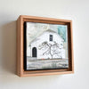 Garden Barn III, 4" x 4" (framed)