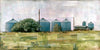 Grain Bins of July, 12" x 24"