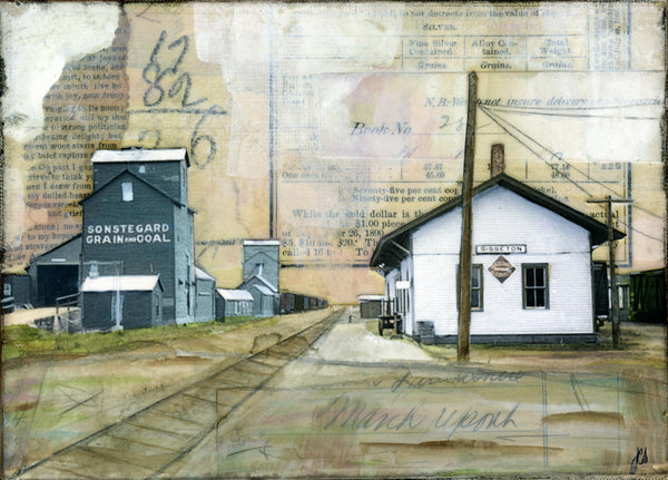 Meet me at the Depot, 5" x 7" (Framed)