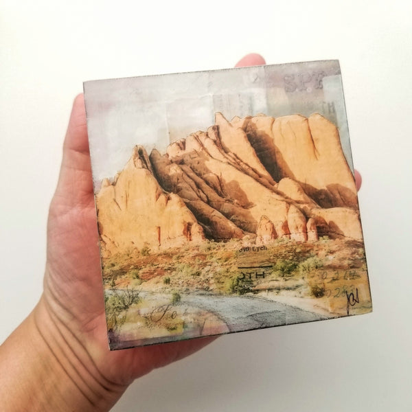 Mini Road to Reds II, 4" x 4"